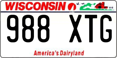 WI license plate 988XTG