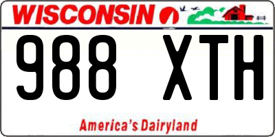 WI license plate 988XTH