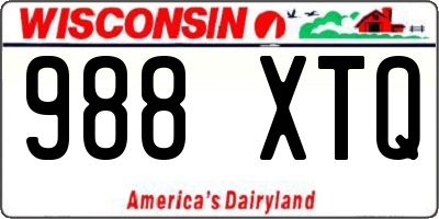 WI license plate 988XTQ