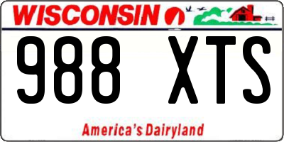 WI license plate 988XTS