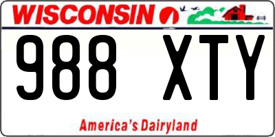 WI license plate 988XTY
