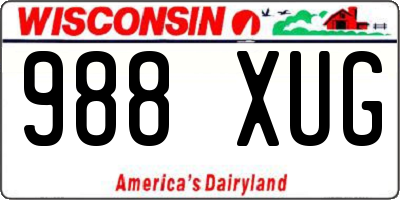 WI license plate 988XUG