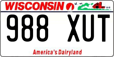 WI license plate 988XUT