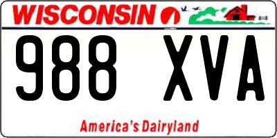 WI license plate 988XVA