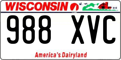 WI license plate 988XVC