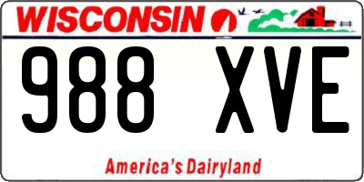 WI license plate 988XVE