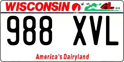 WI license plate 988XVL
