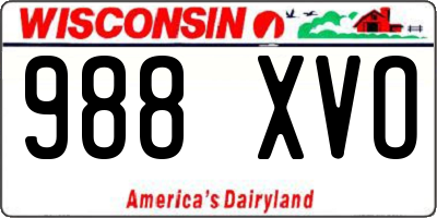 WI license plate 988XVO