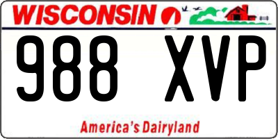 WI license plate 988XVP