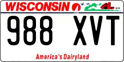 WI license plate 988XVT