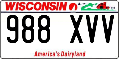 WI license plate 988XVV
