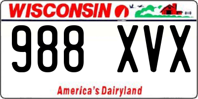 WI license plate 988XVX