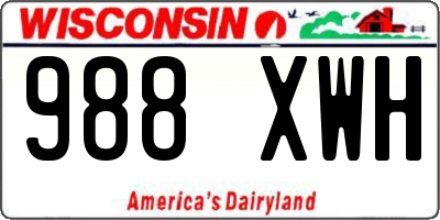 WI license plate 988XWH