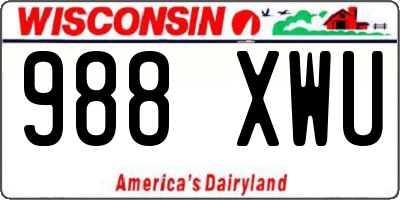 WI license plate 988XWU