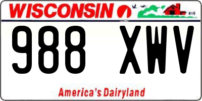 WI license plate 988XWV