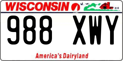 WI license plate 988XWY