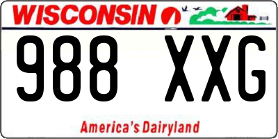 WI license plate 988XXG