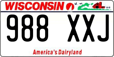 WI license plate 988XXJ