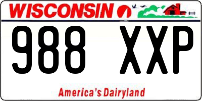 WI license plate 988XXP