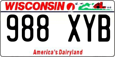 WI license plate 988XYB