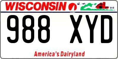 WI license plate 988XYD