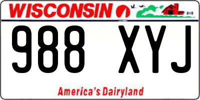 WI license plate 988XYJ