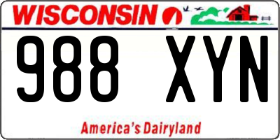 WI license plate 988XYN