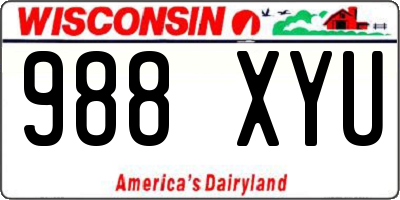 WI license plate 988XYU