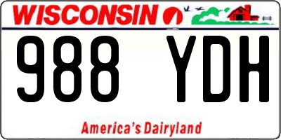WI license plate 988YDH