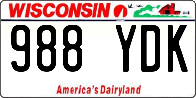WI license plate 988YDK