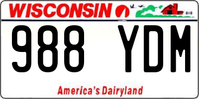 WI license plate 988YDM