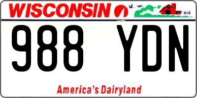 WI license plate 988YDN