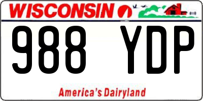 WI license plate 988YDP