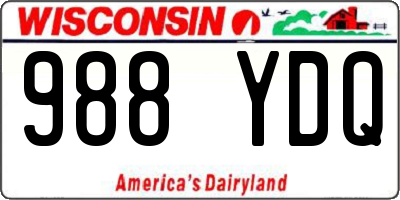WI license plate 988YDQ