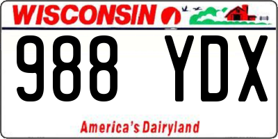 WI license plate 988YDX