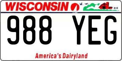 WI license plate 988YEG