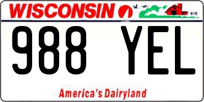 WI license plate 988YEL