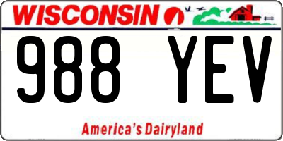 WI license plate 988YEV