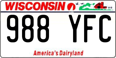 WI license plate 988YFC