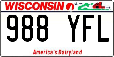WI license plate 988YFL
