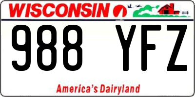 WI license plate 988YFZ