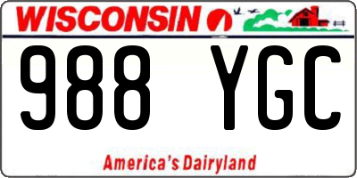 WI license plate 988YGC