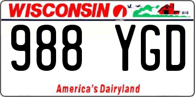 WI license plate 988YGD