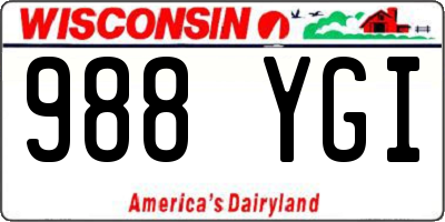 WI license plate 988YGI