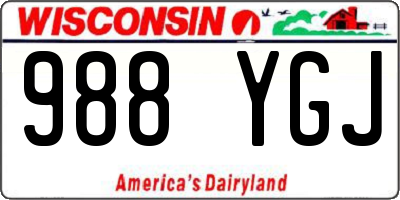 WI license plate 988YGJ