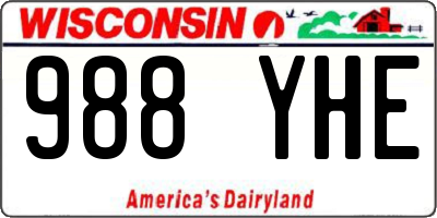 WI license plate 988YHE