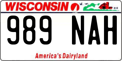 WI license plate 989NAH