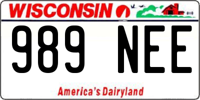 WI license plate 989NEE