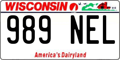 WI license plate 989NEL