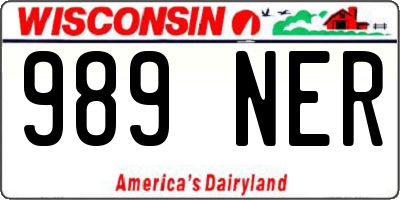 WI license plate 989NER